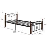 ΣΕΤ ΥΠΝΟΔΩΜΑΤΙΟΥ ΜΕ ΣΤΡΩΜΑ 3ΤΜΧ HM11217 RUBBERWOOD-ΜΕΤΑΛΛΟ - Image 3