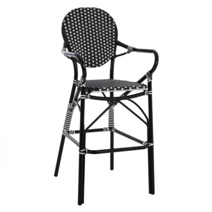 Αγόρασε ΣΚΑΜΠΟ ΑΛΟΥΜΙΝΙΟΥ BAMBOO LOOK ΜΕ WICKER ΜΑΥΡΟ ΛΕΥΚΟ HM5794.02 56x60x126 εκ. σε μοναδική τιμή στο clickforshop.gr