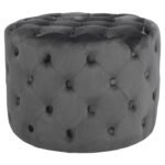 Αγόρασε ΣΚΑΜΠΟ KASSIE  ΓΚΡΙ ΒΕΛΟΥΔΟ ΤΥΠΟΥ CHESTERFIELD HM8406.01 Φ60x43Υ εκ. σε μοναδική τιμή στο clickforshop.gr
