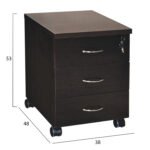 ΣΥΡΤΑΡΙΕΡΑ ΓΡΑΦΕΙΟΥ ΕΠΑΓΓΕΛΜΑΤΙΚΗ SIENNA HM2011.02 WENGE ΜΕ 3ΣΥΡΤΑΡΙΑ 38X48X53cm - Image 2