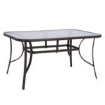 Αγόρασε ΤΡΑΠΕΖΙ BRUNO 150X90Χ72Υεκ. ΚΑΦΕ ΜΕΤΑΛΛΙΚΟ ΜΕ ΓΥΑΛΙΝΗ ΕΠΙΦΑΝΕΙΑ HM5145.02 σε μοναδική τιμή στο clickforshop.gr