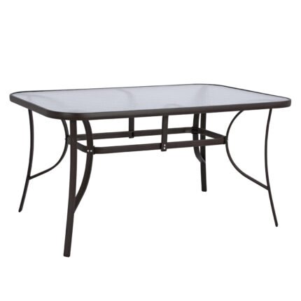 Αγόρασε ΤΡΑΠΕΖΙ BRUNO 150X90Χ72Υεκ. ΚΑΦΕ ΜΕΤΑΛΛΙΚΟ ΜΕ ΓΥΑΛΙΝΗ ΕΠΙΦΑΝΕΙΑ HM5145.02 σε μοναδική τιμή στο clickforshop.gr