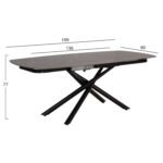 ΤΡΑΠΕΖΙ ΕΠΕΚΤΕΙΝΟΜΕΝΟ VANTA HM18408 ΚΕΡΑΜΙΚΟ TOP ΣΕ ΓΚΡΙ ΜΑΡΜΑΡΟ 136-199x90x77Υεκ - Image 2