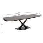 ΤΡΑΠΕΖΙ ΕΠΕΚΤΕΙΝΟΜΕΝΟ HOKU HM18410 ΚΕΡΑΜΙΚΟ TOP ΣΕ ΓΚΡΙ ΜΑΡΜΑΡΟ 165/240x90x75Υεκ. - Image 2