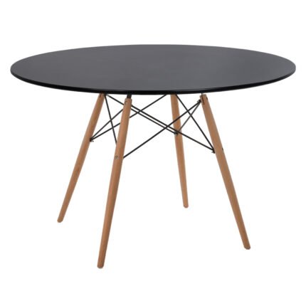 Αγόρασε ΤΡΑΠΕΖΙ MINIMAL ΣΤΡΟΓΓΥΛΟ HM8454.02 MDF ΣΕ ΜΑΥΡΟ-ΠΟΔΙΑ ΟΞΙΑΣ ΣΕ ΦΥΣΙΚΟ Φ120Χ74Υεκ. σε μοναδική τιμή στο clickforshop.gr