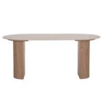 ΤΡΑΠΕΖΙ ΤΡΑΠΕΖΑΡΙΑΣ MELLOW HM18416 MDF ΠΟΔΙΑ ΣΕ ΦΥΣΙΚΟ--ΚΕΡΑΜΙΚΟ TOP 180x90x76Υεκ. - Image 3