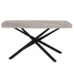 ΤΡΑΠΕΖΙ ΤΡΑΠΕΖΑΡΙΑΣ ISKA HM18420 ΚΕΡΑΜΙΚΟ TOP ΣΕ ΛΕΥΚΟ/ΚΑΦΕ ΜΑΡΜΑΡΟ 160x90x79Υεκ - Image 3