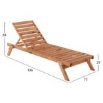 ΞΑΠΛΩΣΤΡΑ ΕΠΑΓΓΕΛΜΑΤΙΚΗ JULES HM11431.03 ΦΥΣΙΚΗ ΑΠΟ ΞΥΛΟ ΕΛΑΤΗΣ 65.5x196x29-84Υ εκ. - Image 2