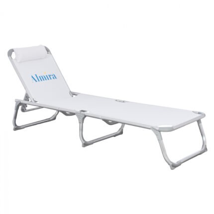 Αγόρασε ΞΑΠΛΩΣΤΡΑ ΠΑΡΑΛΙΑΣ ALMIRA HM5054.03 ΒΑΡΕΩΣ ΤΥΠΟΥ ΛΕΥΚΗ ΑΛΟΥΜΙΝΙΟΥ 188x58x31-81 cm. σε μοναδική τιμή στο clickforshop.gr