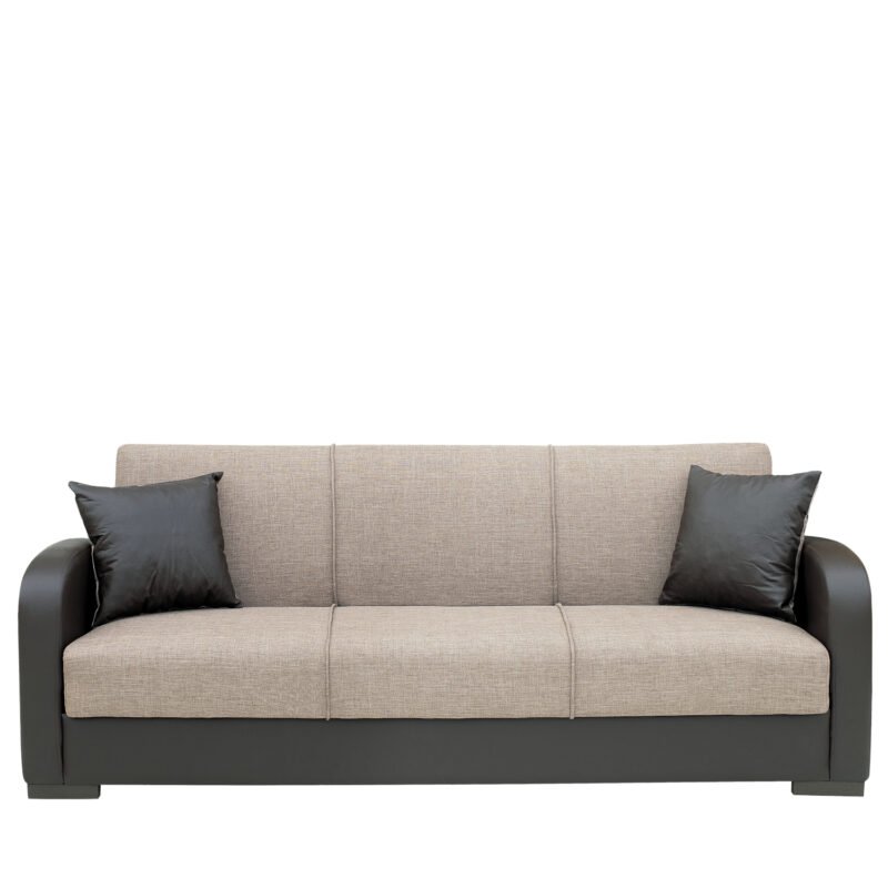 Βρες το Καναπές Κρεβάτι Τριθέσιος ArteLibre MARTINI Καφέ PU 215x84x84cm σε μοναδική τιμή στο clickforshop.gr