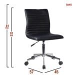 Καρέκλα Γραφείου ArteLibre ΕΡΑΤΩ Μαύρο PVC 45x57x81-91cm - Image 2