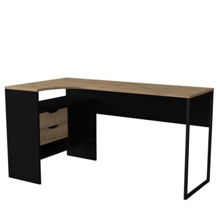 Βρες το Γραφείο ArteLibre LOLA Φυσικό/Μαύρο 145x81x76cm σε μοναδική τιμή στο clickforshop.gr