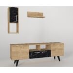 Βρες το Σύνθετο ArteLibre UTAH Sapphire/Καφέ Μοριοσανίδα 140x29.5x46cm σε μοναδική τιμή στο clickforshop.gr