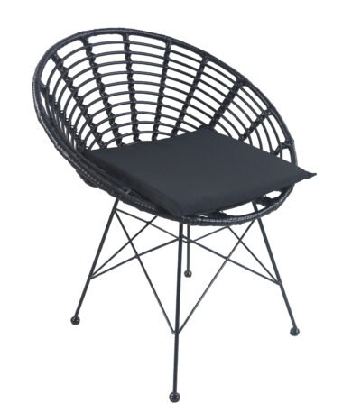 Βρες το Καρέκλα Κήπου ArteLibre AELIUS Μαύρο Μέταλλο/Rattan 72x62x78cm σε μοναδική τιμή στο clickforshop.gr