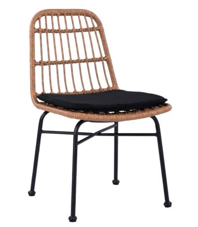 Βρες το Καρέκλα Κήπου ArteLibre AFRANIUS Φυσικό/Μαύρο Rattan/Μέταλλο 47x50x85cm σε μοναδική τιμή στο clickforshop.gr