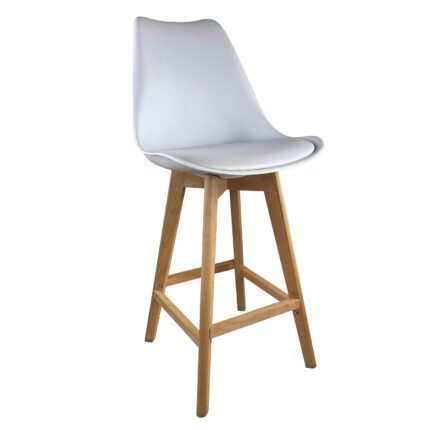 Βρες το Σκαμπό Bar ArteLibre BRONX Λευκό PP/PU/Ξύλο 57.5x49x105cm σε μοναδική τιμή στο clickforshop.gr