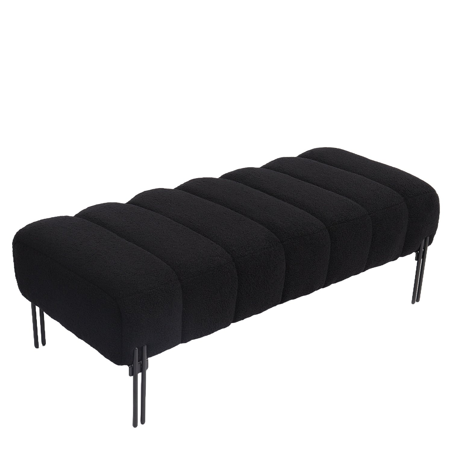 Παγκάκι Ottoman ArteLibre KUBO Μαύρο Ύφασμα Teddy/Μέταλλο 40x116.5x50cm Βρες το Παγκάκι Ottoman ArteLibre KUBO Μαύρο Ύφασμα Teddy/Μέταλλο 40x116.5x50cm σε μοναδική τιμή στο clickforshop.gr