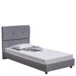 Βρες το Κρεβάτι Μονό ArteLibre TAMAHAWK Γκρι Ύφασμα 212x106.5x106cm (Στρώμα 90x200cm) σε μοναδική τιμή στο clickforshop.gr