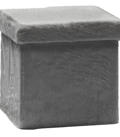 Βρες το Πουφ Αναδιπλούμενο Γκρι Velure 38x38cm σε μοναδική τιμή στο clickforshop.gr