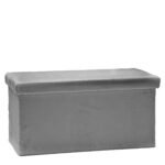 Βρες το Πουφ Αναδιπλούμενο Γκρι Velure 76x38cm σε μοναδική τιμή στο clickforshop.gr