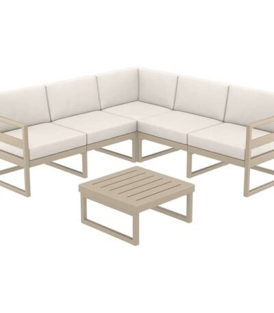 Αγόρασε MYKONOS ΓΩΝΙΑ SET TAUPE/ΜΑΞ. BEIGE ΠΟΛ/ΝΙΟΥ (+ΤΡΑΠ.65εκ.) σε μοναδική τιμή στο clickforshop.gr