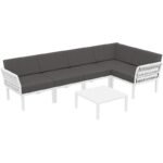 Αγόρασε PORTOFINO LOUNGE SET ΓΩΝΙΑ WHITE/ΜΑΞ. DARK GREY(+ΤΡΑΠ.33εκ.) σε μοναδική τιμή στο clickforshop.gr