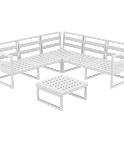 Αγόρασε MYKONOS ΓΩΝΙΑ SET WHITE ΧΩΡΙΣ ΜΑΞΙΛΑΡΙΑ ΠΟΛ/ΝΙΟΥ (+ΤΡΑΠ.65εκ.) σε μοναδική τιμή στο clickforshop.gr