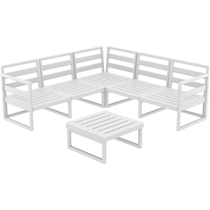 Αγόρασε MYKONOS ΓΩΝΙΑ SET WHITE ΧΩΡΙΣ ΜΑΞΙΛΑΡΙΑ ΠΟΛ/ΝΙΟΥ (+ΤΡΑΠ.65εκ.) σε μοναδική τιμή στο clickforshop.gr