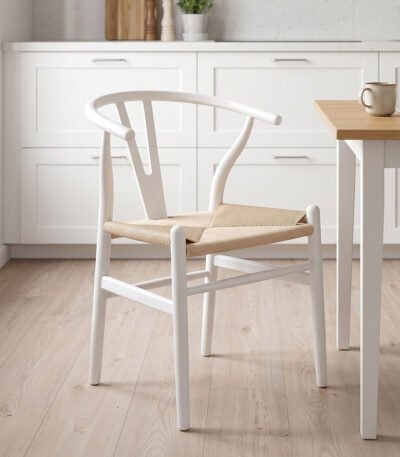 Βρες το Καρέκλα Wishbone pakoworld rubberwood-σχοινί σε λευκή απόχρωση 53.5x57x74εκ σε μοναδική τιμή στο clickforshop.gr