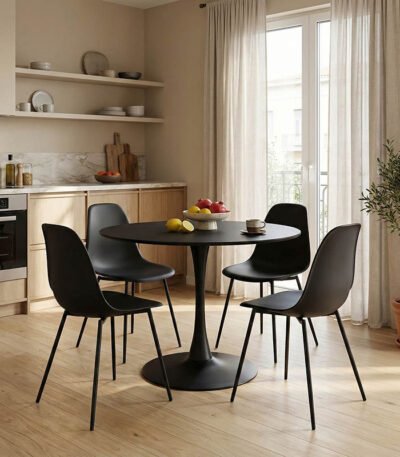 Βρες το Tραπέζι Balou pakoworld mdf σε μαύρη απόχρωση Φ100x73εκ σε μοναδική τιμή στο clickforshop.gr