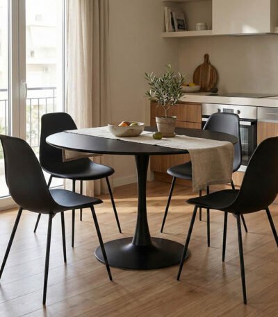Βρες το Tραπέζι Balou pakoworld mdf σε μαύρη απόχρωση Φ120x73εκ σε μοναδική τιμή στο clickforshop.gr