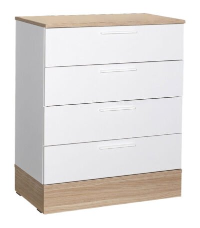 Βρες το Συρταριέρα Pelita pakoworld σε λευκή-oak απόχρωση 72x40x88εκ σε μοναδική τιμή στο clickforshop.gr