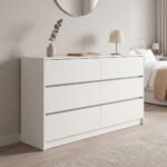 Βρες το Συρταριέρα Kuanger pakoworld mdf σε λευκή απόχρωση 120x40x70εκ σε μοναδική τιμή στο clickforshop.gr