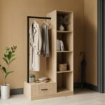 Βρες το Έπιπλο εισόδου Erdeco pakoworld mdf σε φυσική απόχρωση 80x40x150εκ σε μοναδική τιμή στο clickforshop.gr