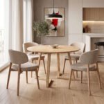 Βρες το Τραπέζι Sedria pakoworld mdf σε φυσική απόχρωση Φ120x75εκ σε μοναδική τιμή στο clickforshop.gr