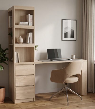 Βρες το Γραφείο με βιβλιοθήκη Cliner pakoworld sonoma 140x50x180εκ σε μοναδική τιμή στο clickforshop.gr