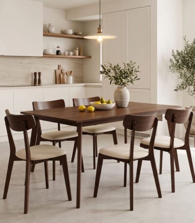 Βρες το Τραπέζι Benson pakoworld MDF σε καρυδί απόχρωση 150x90x75εκ σε μοναδική τιμή στο clickforshop.gr