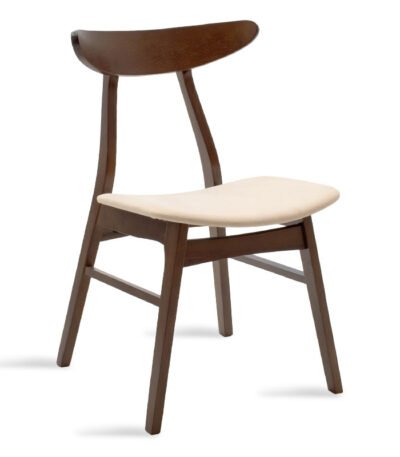 Βρες το Καρέκλα Orlean pakoworld μπεζ ύφασμα-rubberwood καρυδί πόδι σε μοναδική τιμή στο clickforshop.gr