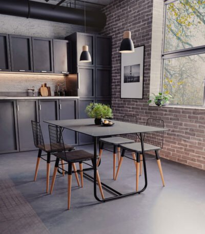 Βρες το Τραπέζι Revello pakoworld sintered stone μαύρο μαρμάρου-μαύρο 150x90x75εκ σε μοναδική τιμή στο clickforshop.gr