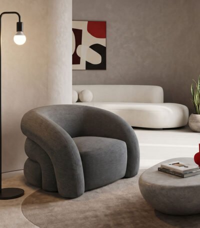 Βρες το Πολυθρόνα Lexy pakoworld γκρι ύφασμα 100x89.5x60εκ σε μοναδική τιμή στο clickforshop.gr