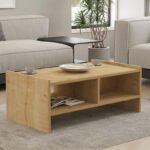 Βρες το Τραπέζι σαλονιού Tiena pakoworld σε oak απόχρωση 90x50x35εκ σε μοναδική τιμή στο clickforshop.gr