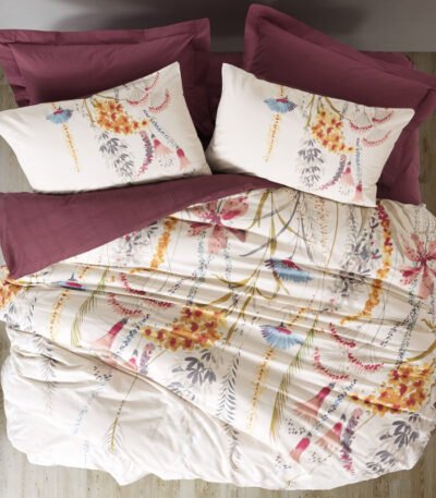 Βρες το Σετ παπλωματοθήκη Flos Cotton Box 4 τμχ Διπλή (200x220) χρώμα μπορντώ σε μοναδική τιμή στο clickforshop.gr