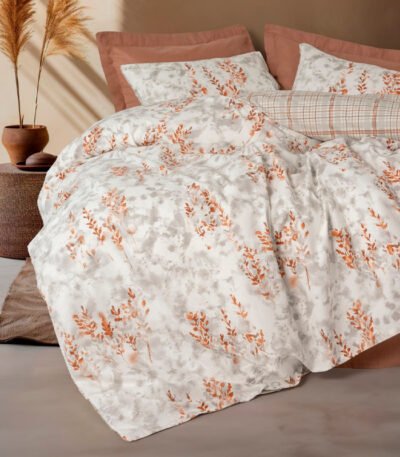 Βρες το Σετ παπλωματοθήκη Lamina Cotton Box 4 τμχ Διπλή (200x220) χρώμα cinnamon σε μοναδική τιμή στο clickforshop.gr
