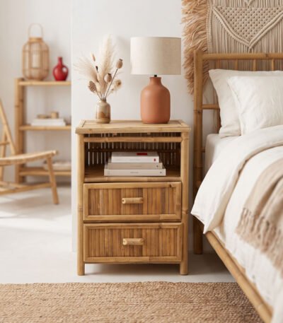 Βρες το Κομοδίνο Ofra pakoworld bamboo φυσικό 56x46x69εκ σε μοναδική τιμή στο clickforshop.gr
