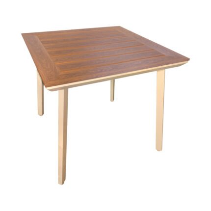 Βρες το Τραπέζι Synergy pakoworld αλουμίνιο cappuccino-plywood σε φυσική απόχρωση 80x80x74εκ σε μοναδική τιμή στο clickforshop.gr