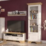 Βρες το Βιτρίνα Jaden pakoworld golden oak-λευκό antique 70