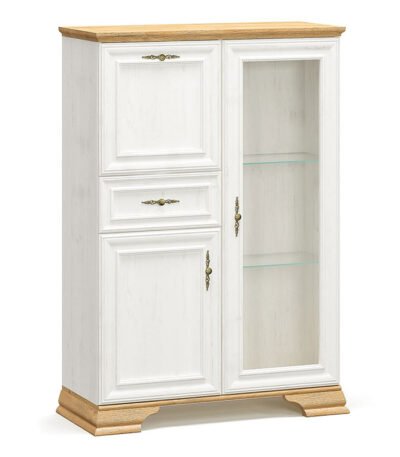 Βρες το Βιτρίνα Jaden pakoworld golden oak-λευκό antique 93