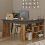 Βρες το Γραφείο γωνιακό Rosaline pakoworld ανθρακί-oak 120x129x72εκ σε μοναδική τιμή στο clickforshop.gr