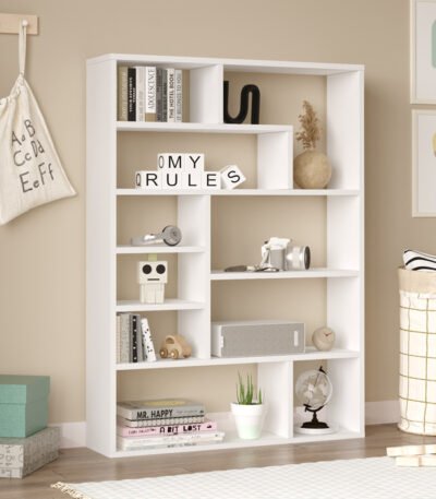 Βρες το Βιβλιοθήκη Decora pakoworld σε λευκη απόχρωση 90x22x123.6εκ σε μοναδική τιμή στο clickforshop.gr