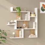Βρες το Ραφιέρα τοίχου Maze pakoworld λευκό με oak 93